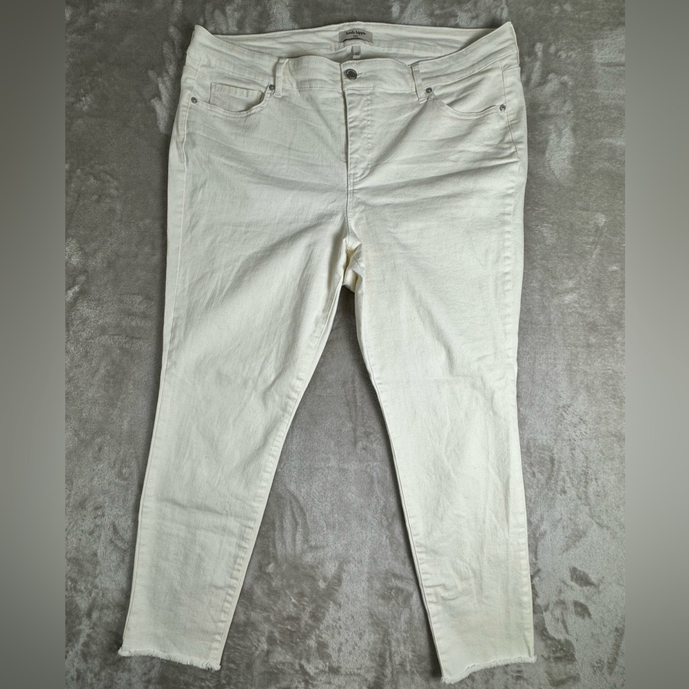Haute Hippie‎ Tribe Jeans Size 20W Mid-Rise Raw Hem Skinny Natural - Picture 2 of 11